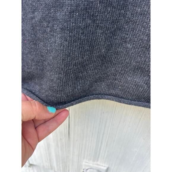 Marisa Christina Charcoal Gray Sweater Angora Wool Blend V-Neck Pullover Size L - Picture 4 of 8